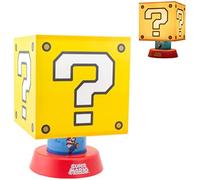 Paladone Lámpara Bloque de Pregunta Super Mario – Oficial, 3 niveles de brillo