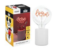 Paladone - Lámpara de neón LED decorativa de Mickey Mouse con licencia oficial de Disney - Con bombilla de vidrio E27, regalo coleccionable, luz divertida para dormitorios y hogares