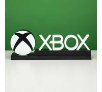 Paladone - Lámpara temática XBOX PP6814XBTX oficial para aficionados gamers, con 2 modos de iluminación (estándar y fase), alimentación USB o pilas AAA, diseño compacto para escritorio o estantería Bl