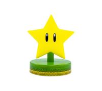 Paladone Lámpara Super Star de Super Mario, Luz LED 10 cm, con pilas, producto oficial Nintendo