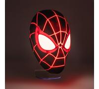 Paladone Lámpara LED Spider-Man Miles Morales – máscara, montaje pared o de pie, licencia oficial