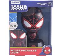 Paladone Lámpara de noche Miles Morales 3D Icon Light – Marvel Spiderman, de escritorio, 2 pilas AAA