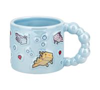 Paladone Minecraft Axolotl Bubble-Shaped Embossed Mug, 400ml Ceramic, Officially