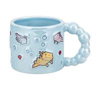 Paladone Minecraft Axolotl - Taza de cerámica en relieve con forma de burbuja, 400 ml, con licencia oficial