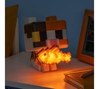 Paladone Lámpara Minecraft Cat GloBuddies 15 cm Toca para encender, pez luminoso, pilas AA