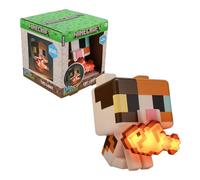 Paladone Minecraft Cat GloBuddies Light, 15cm Tap-to-On Lamp with Light-Up Fish, AA Battery Powered, Officially Licensed