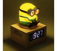 Paladone Minions Bob Icon - Reloj Despertador Digital de 14 cm con luz Nocturna, Funciona con Pilas