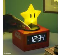 Paladone Reloj despertador Super Mario Super Star Icon – luz nocturna – Oficial de Nintendo