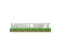 Paladone Lámpara Logo Minecraft Oficial Transparente para Niños 2 modos 40 x 8,5 cm Pilas AAA