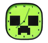 Paladone Reloj de Pared Minecraft Creeper Que Brilla en la Oscuridad - Reloj Silencioso con Calcomanías