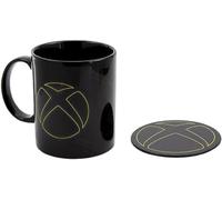 Paladone Set de Taza Xbox y Posavasos de Metal - Taza Cerámica con Posavasos, Regalo para Gamers, Producto Oficial, 300ml