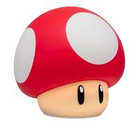 Paladone Super Mario Mushroom SquishyGlo Light - Licencia oficial | Diseño de silicona blanda • Batería recargable • 3 niveles de brillo • Función temporizador • Luz nocturna Mario