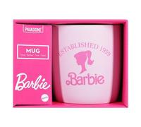 Paladone - Taza Barbie Silueta PP13761BR de cerámica de alta calidad, 300 ml, apta para microondas y lavavajillas, diseño icónico y colorido para coleccionistas y fans de Barbie Pink Medium