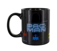 Paladone Taza de cambio de calor de neón Pac Man, sensible a las bebidas calientes, cambia de color y diseño cuando está caliente, taza de té de café que cambia de color mágico