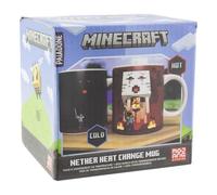 Paladone - Taza de cerámica de Nether y Steve con licencia oficial de Minecraft que cambia de color con el calor de las bebidas calientes, regalo para gamers, merchandising de la cultura pop, 300 ml