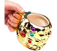 Paladone Taza Guantelete del Infinito Avengers - Taza Cerámica Oficial, Pintura Dorada con Piedras del Infinito