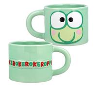 Paladone Taza Verde Keroppi, Producto Oficial Sanrio Hello Kitty & Friends, Taza Grande de Cerámica 400 ml para Café, Té o Chocolate Caliente, Regalo Kawaii para Niñas, Mujeres y Adolescentes