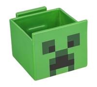 Paladone - Tazón de cerámica con soporte para teléfono, diseño de Minecraft Creeper, utensilios de cocina con licencia oficial, regalos de juegos para niños, niñas y adultos