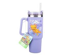 Paladone – Vaso térmico Axolotl de Minecraft 900 ml morado con pajita, asa y licencia oficial
