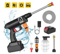 Palanca de alta presión inalámbrica de 50bar, pistola de agua pulverizada para lavado de coche, lavadora de agua a presión de lavado de 20000mAh para batería Makita de 21V EU-9000mAh-1 Battery 1 Plug