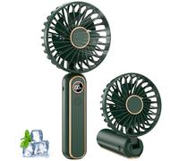 PALATALA Ventilador de Mano, 6 Velocidades Mini Ventilador Portatil Silencioso USB Recargable, Ventiladores Mano con Batería 4000mAh, Ventoinha Portable Plegable Fan para Camping Viajes Hogar Oficina