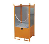 Palet de almacenamiento y transporte con cubeta colectora eurokraft pro, con paredes posteriores y laterales cerradas, apilables
