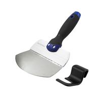 Paleta Curva Faithfull para Cubos - 165 mm (6,5 pulg.) - Pala para Cubos con Gancho para Colgar, Hoja de Acero Inoxidable, Mango de Agarre Suave para Recoger y Limpiar mortero y Adhesivos