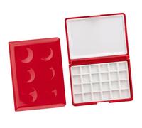 Paleta de acuarela de, contenedor de almacenamiento de pintura de 24 pozos para acuarela acrílica, aceite y mezcla de colores, caja pequeña