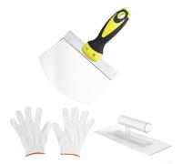 Paleta de enlucido, ventilador en forma de arco de acero inoxidable engrosado para placa de soporte de mortero para renderizar masilla acabado trabajos de mampostería (B)