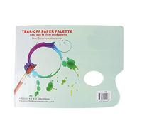 Paleta de Papel A4 Tear Off 35 Hojas Paleta de Papel Artista Paleta desechable Pad para Acuarela Pintura Gouache al óleo