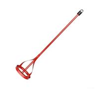 Paleta mezcladora de pintura resistente para taladros, agitador de vástago hexagonal para lechada de cemento de mortero, acero, 42 cm, rojo