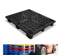 Paletas de plástico para almacenamiento y almacén en sótanos, almohadillas de rejilla resistentes para envío y organización, 47 x 31 pulgadas