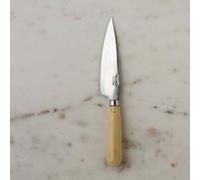 Pallarès Solsona - Cuchillo de cocina Pallarès Solsona de acero carbono con mango de boj artesanal, ligero y equilibrado para uso diario en cocina profesional y doméstica