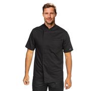 PALLTEX KOTO SS 100% Algodón SS Chaquetilla Chef Hombre Chaquetas de Chef Chaquetilla Chef Chaqueta Cocinero Hombre Manga Corta, Negro, S
