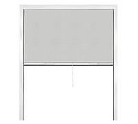 PALMAT - Mosquitera para Ventana - Malla Anti-Insectos, Cremallera Protección contra Mosquitos, Moscas, Insectos, Parásitos, En Aluminio, Ajustable (100 X 140 X 5 cm, Blanco)