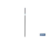 Palo acero plastificado azul/negro 1.40m (diametro 2,5cm)