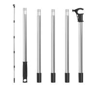Palo Cortina 78.7'' Five Section Window Pole Opener With Hook Stainless Steel Modular Skylight Pole Opener For Roof Window Blind Loft Hatch