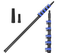 Palo Extensible de Fibra de Carbono 7,32m - Ultra Ligera y Resistente, Estable Sin Sacudidas en Extensión Máxima, Conector de Rosca Universal, Multiusos para Limpieza de Alturas, Piscinas y Pintura