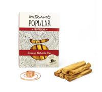 PALOSANTO - 7 Palitos Popular + Soporte de Palos en Espiral - Kit Palo Santo - Bursera graveolens de Madera Sagrada de Perú - Soporte de Palitos de Cobre Made in Italy