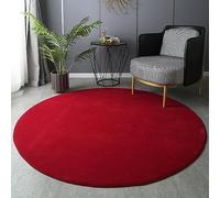PALVIT - Alfombras redondas de área, 160x160 cm, alfombra grande y suave para sala de estar y cocina, alfombra espesa y peluda para dormitorio, al lado de la cama, con reverso antideslizante