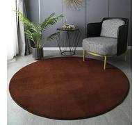 PALVIT - Alfombras redondas de área, 160x160 cm, alfombra grande y suave para sala de estar y cocina, alfombra espesa y peluda para dormitorio junto a la cama con respaldo antideslizante, alfombras