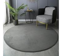 PALVIT - Alfombras redondas de área, 160x160 cm, alfombra grande y suave para sala de estar y cocina, alfombra espesa y peluda para dormitorio junto a la cama con respaldo antideslizante, alfombras