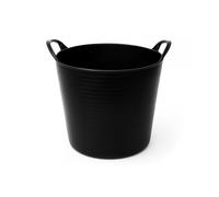 Pamex - Capazo Negro Plástico 26L Flexible Asas Resistentes Cubo Espuerta Trabajo Vendimia 35X35X34cm - 12 Unidades