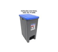 Pamex Cubo Basura con Pedal Tapa Azul 30 L