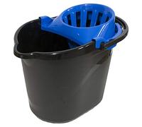 PAMEX- Cubo ovalado15L One Negro con Escurridor (Azul)