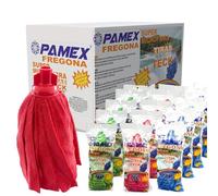 PAMEX Fregona Tiras Teck de Microfibra Ecológica, súper Absorbente y Resistente para Todo Tipo de Superficies-Caja con 24 Unidades