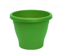 Pamex - Maceta de plástico mediterránea, color verde, diámetro 25 cm, macetero para jardín exterior, terraza, balcón e interior del hogar