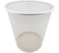 PAMEX Papelera de Rejilla Metálica (Blanco)