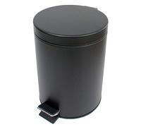 PAMEX - Papelera Metálica con Pedal 5L Negra