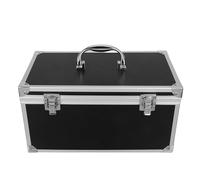 PAMINGONO Caja de Herramientas y Protección contra Daños de Aleación de Aluminio Multifunción Cierre Flexible Maletín Portátil Negro Espuma para Almacenamiento Hogar